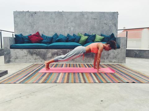 Yoga poses in Peniche, Portugal - This Way